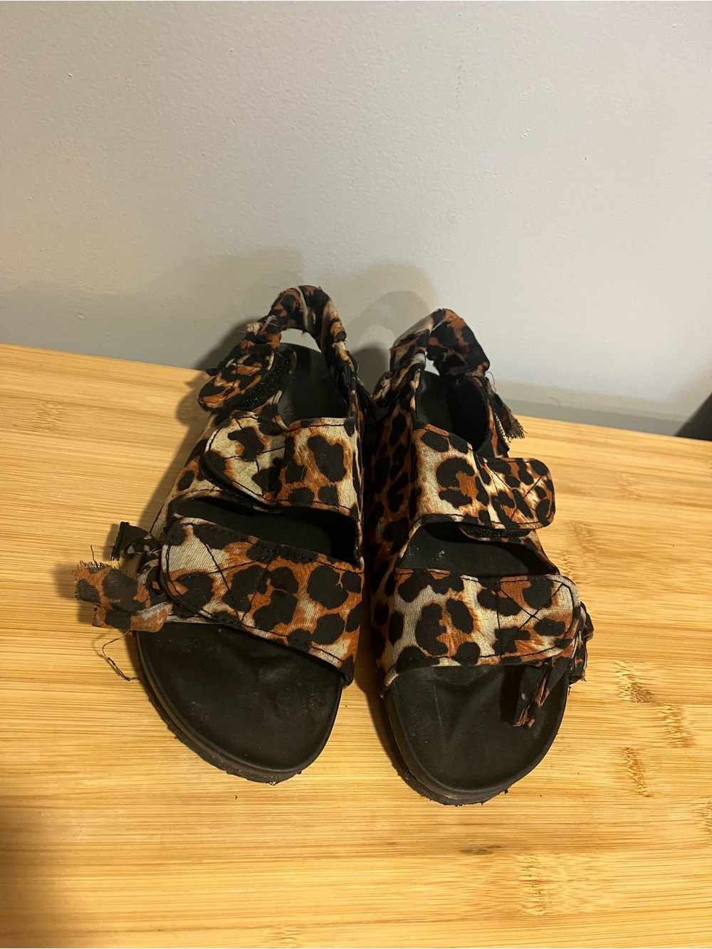Arizona Love Leopard Print Sandals - Black & Brown